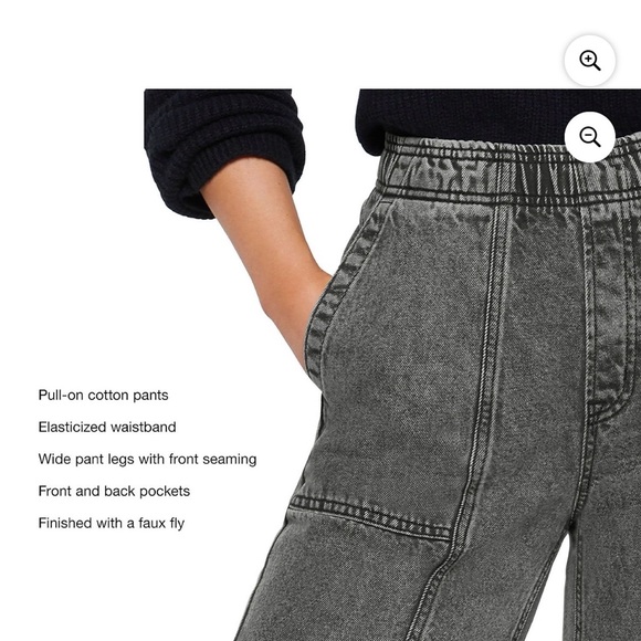 GAP Dark Gray Wide-Leg Jeans - Picture 4 of 4